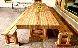 custom cutting board table